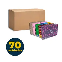Lenço de Papel 50 folha Kiss 70 display