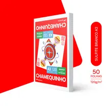 Papel Sulfite 120g  A3 297mmX420mm 50 Folhas Chamequinho