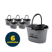 Balde Zig Zag 14 Litros com Espremedor com 6 Unidades