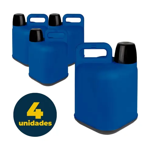 Garrafa Térmica 5 Litros Mor Azul com 4 Unidades