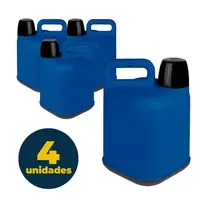 Garrafa Térmica 5 Litros Mor Azul com 4 Unidades