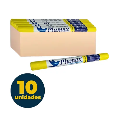 Lençol de Papel Hospitalar 70cmx50cm Plumax com 10 Rolos
