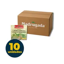 Chá Madrugada 13g com 10 Sachês Cidreira Limão e Gengibre com 10 Caixas