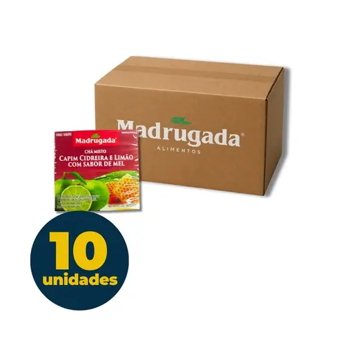 Chá Madrugada 13g com 10 Sachês Cidreira Limão e  Mel com 10 Caixas