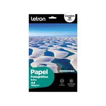 Papel Fotográfico A4 Glossy 180g Jato de Tinta e Laser com 10 Folhas