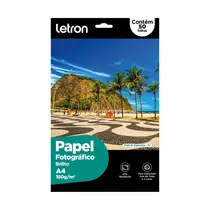 Papel Fotográfico A4 Glossy 180g Jato de Tinta e Laser com 50 Folhas
