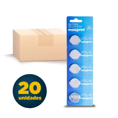 Bateria Lithium Botão CR2032 3v com 20 Unidades