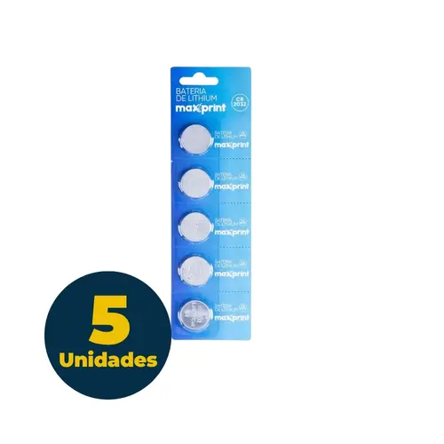 Bateria Lithium Botão CR2032 3v com 5 Unidades