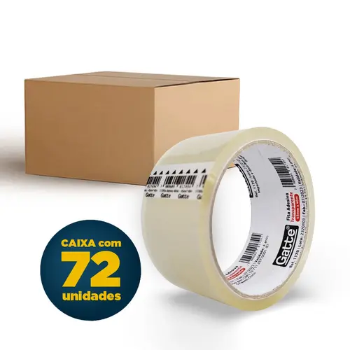 Fita Adesiva PP 45mm x 100m Transparente com 72 Unidades