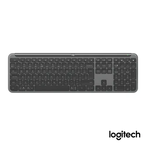 Teclado Sem Fio Logitech Signature Slim K950 Grafite, Conexão USB e Bluetooth