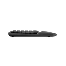 Teclado Sem Fio Logitech Wave Keys Grafite, Design Ondulado, Ergonômico, Conexão USB e Bluetooth