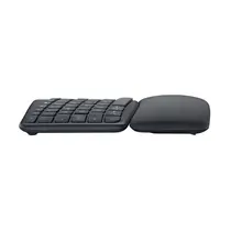 Teclado Sem Fio Logitech Ergo K860 Grafite, com Layout Dividido, Suporte para Descanso de Pulso, Conexão USB e Bluetooth