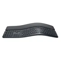 Teclado Sem Fio Logitech Ergo K860 Grafite, com Layout Dividido, Suporte para Descanso de Pulso, Conexão USB e Bluetooth