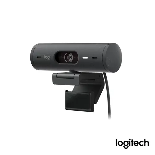 Câmera Webcam Full HD 1080p com Microfone Logitech Brio 500 Grafite