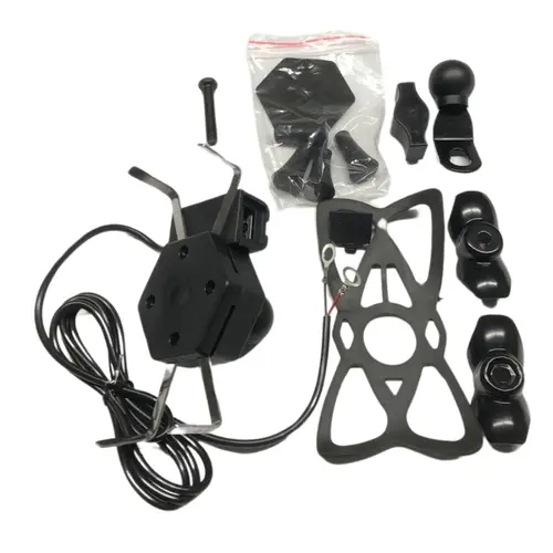 Suporte De Celular Garra Com Carregador Para Moto