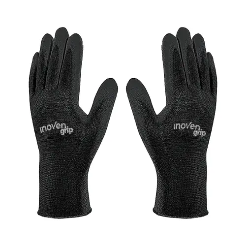 Luva Tátil Nylon Palma Revestida 144 Pares Grande Preta
