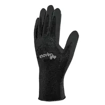 Luva Tátil Nylon Palma Revestida 144 Pares Grande Preta