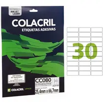 ETIQUETA CARTA 010 FL CC080 25,4X66,7MM 30 ET FL 10 CTL