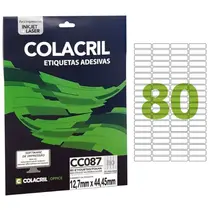 ETIQUETA CARTA 010 FL CC087 12,7X44,45MM 80 ET FL 10 CTL