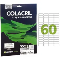 ETIQUETA CARTA 010 FL CC089 16,93X44,45MM 60 ET FL 10 CTL