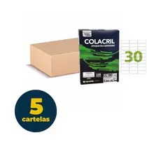 ETIQUETA CARTA 100 FL CC180 25,4X66,7MM 30 ET FL 5 CTL