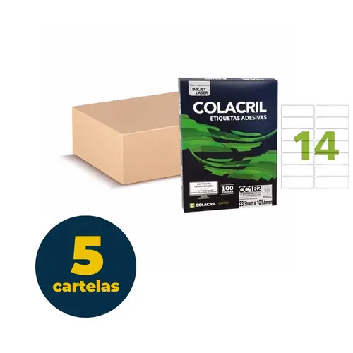 ETIQUETA CARTA 100 FL CC182 33,9X101,6MM 14 ET FL 5 CTL