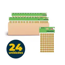 ETIQUETA REDONDA 06 FL DIAMETRO 13MM 70 ET FL OURO 24 CTL