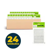 ETIQUETA REDONDA 06 FL DIAMETRO 13MM 70 ET FL PRATA 24 CTL