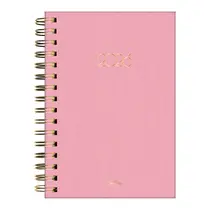 Agenda Espiral 13,6cm X 19,4cm Office Collection Rosa Jandaia 2026