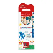 Lápis Cor Jumbo 06 Cores com Apontador Meu Primeiro Lápis Little Creatives com 6 Estojos
