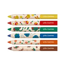 Lápis Cor Jumbo 06 Cores com Apontador Meu Primeiro Lápis Little Creatives com 6 Estojos
