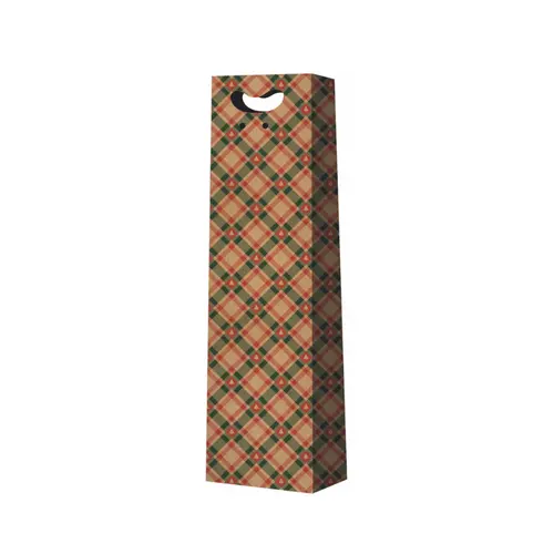 SACOLA PRESENTE KRAFT VINHO 46CMX13,5CMX9,6CM NATAL URIARTE - 31217
