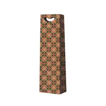 SACOLA PRESENTE KRAFT VINHO 46CMX13,5CMX9,6CM NATAL URIARTE - 31217