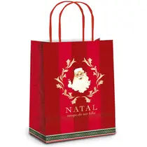 SACOLA PAPEL PRESENTE P 21,5CMX15CMX8CM CROMUS NOEL VITORIANO 10 UN