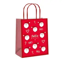 Sacola de Papel para Presente P 21,5cmx15cmx8cm Cromus Natal Joyful com 10 Unidades