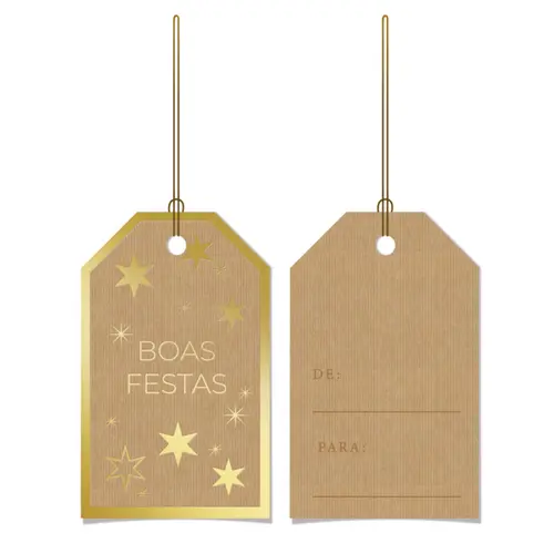 CARTAO COLECAO DE / PARA 12UN CROMUS BOAS FESTAS OURO 10 CTL