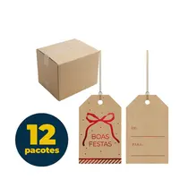CARTAO COLECAO DE / PARA 12UN CROMUS BOAS FESTAS VERMELHO 10 CTL