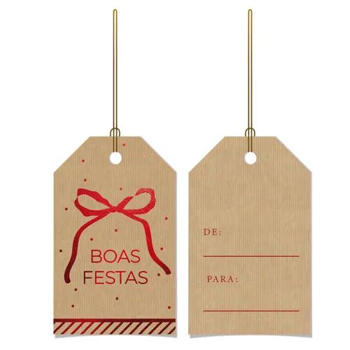 CARTAO COLECAO DE / PARA 12UN CROMUS BOAS FESTAS VERMELHO 10 CTL