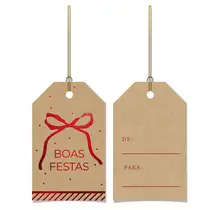 CARTAO COLECAO DE / PARA 12UN CROMUS BOAS FESTAS VERMELHO 10 CTL