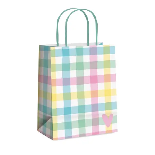 SACOLA PAPEL PRESENTE M 26CMX19,5CMX9,5CM CROMUS LUZ 10 UN