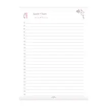 Agenda Costurada 11 cm x 15,1 cm Animativa Rosa Rose 2027