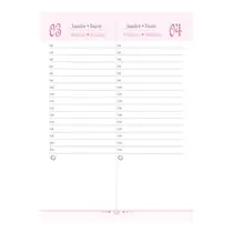 Agenda Costurada 11 cm x 15,1 cm SD Rosa Rose 2026