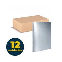 Pasta Catálogo Of 20 envelopes 235mm310mm Glow Color Prata com 12 Unidade