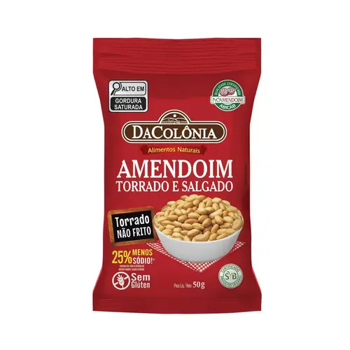 Amendoim Torrado e Salgado 50g Dacolônia