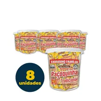 Paçoquinha 560g Tradicional Dacolônia com 8 Potes