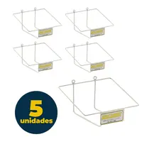 Suporte Para Caixa Coletora de Material Perfurocortante 3 Litros Premium Descarbox com 5 Unidades
