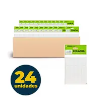 ETIQUETA ADESIVA USO MANUAL COLACRIL 6009 06 FL 20MMX48MM 24 UN