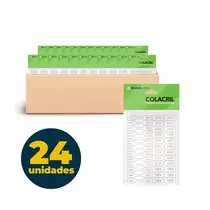 ETIQUETA SINALIZACAO COLACRIL 74 ET 12MMX26MM 220V 24 UN