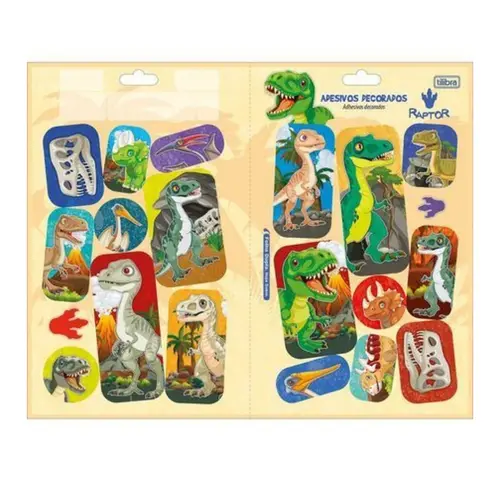 Adesivo Sticker 1 Cartela G Raptor Tilibra