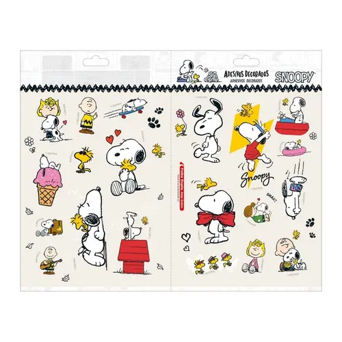 Adesivo Sticker 1 Cartela Snoopy Tilibra